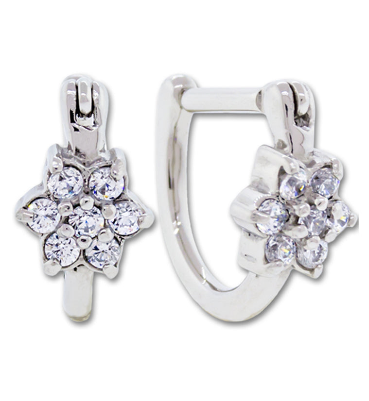 16G CZ Flower Tragus Clicker