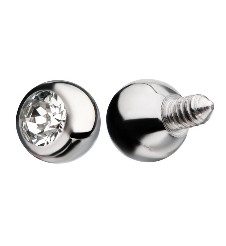 Internally Threaded Titanium CZ Replacement Balls