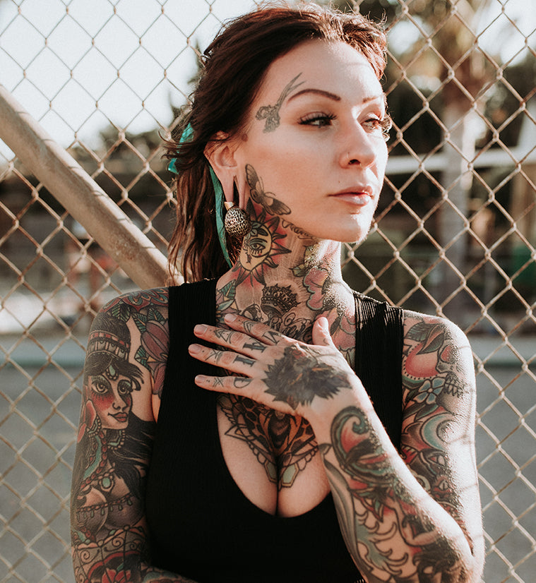 Black PVD Stainless Steel Hinged Stretched Ear Cuff