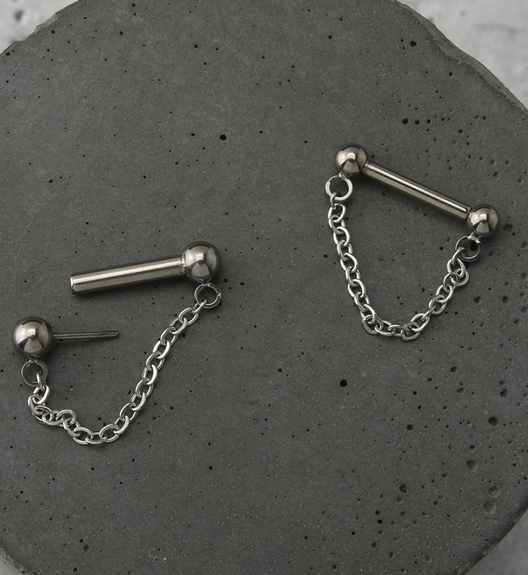 Dangle Chain Threadless Septum Bar