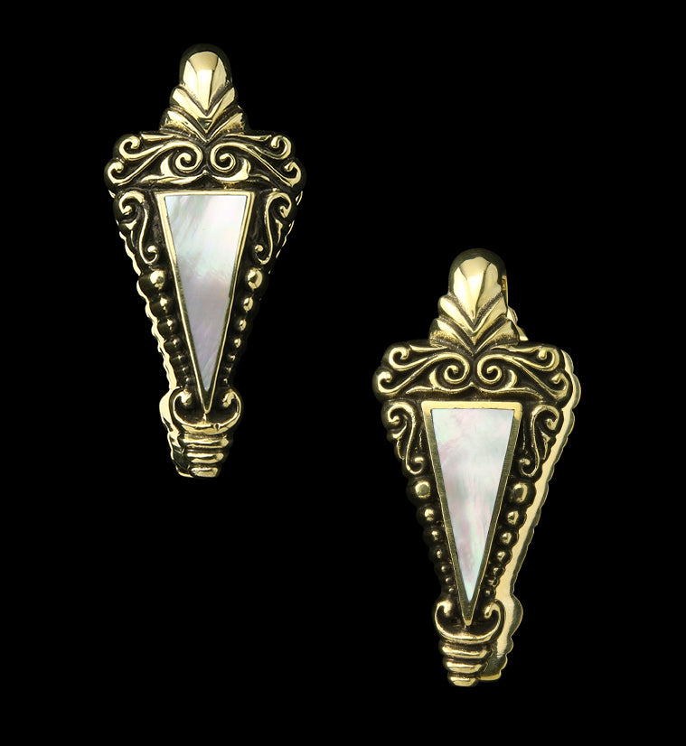 Dart MOP Brass Ear Weights