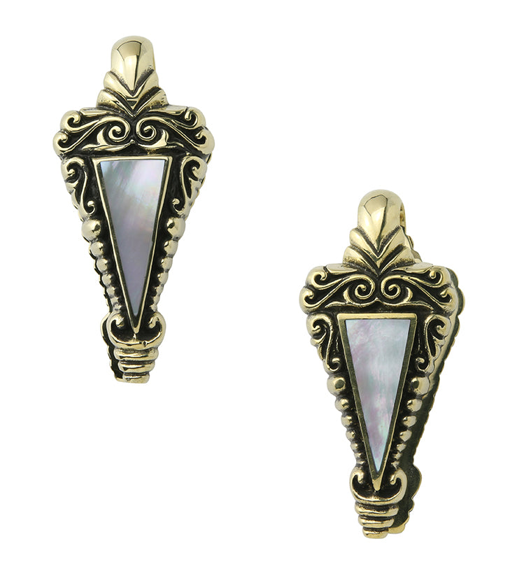 Dart MOP Brass Ear Weights