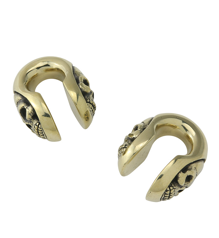 Death Keyhole Brass Ear Weights