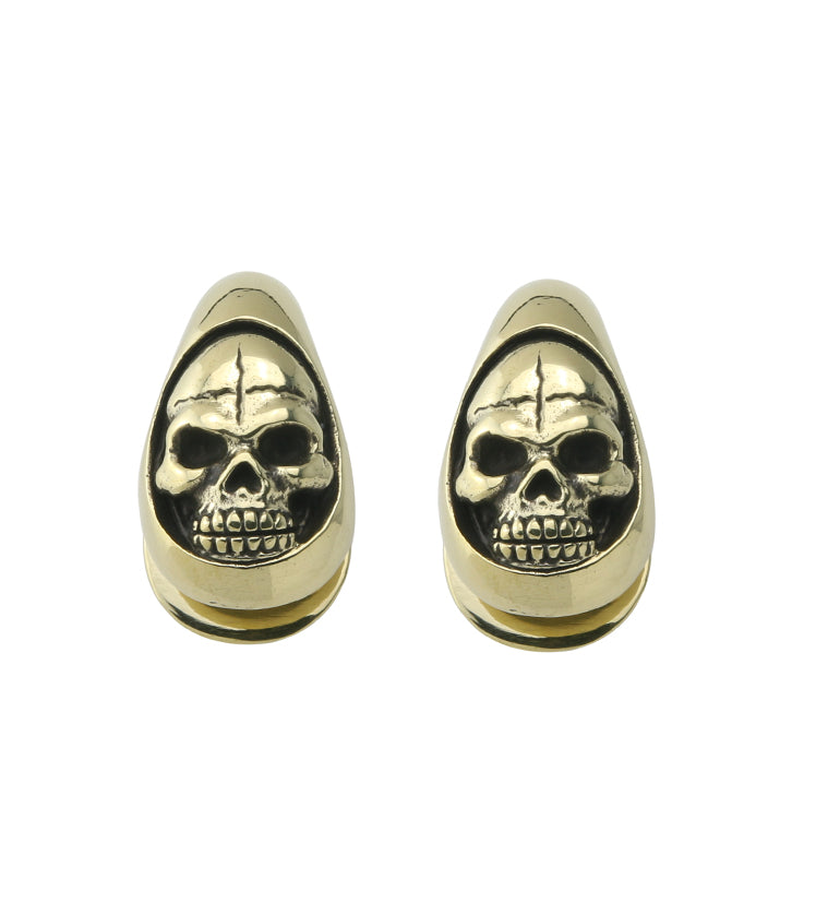 Death Keyhole Brass Ear Weights