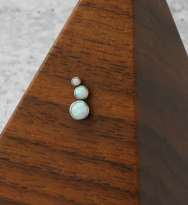 Descend White Opalite Threadless Titanium Top