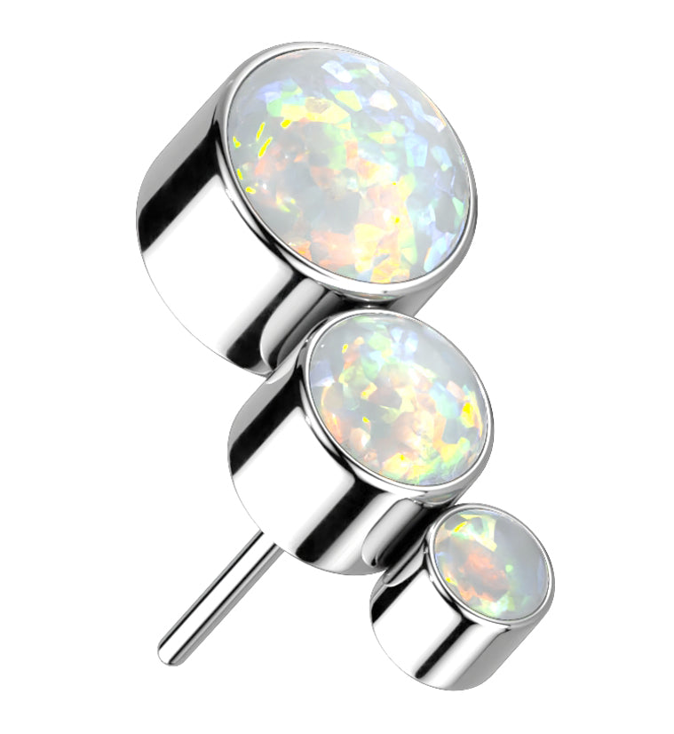 Descend White Opalite Threadless Titanium Top