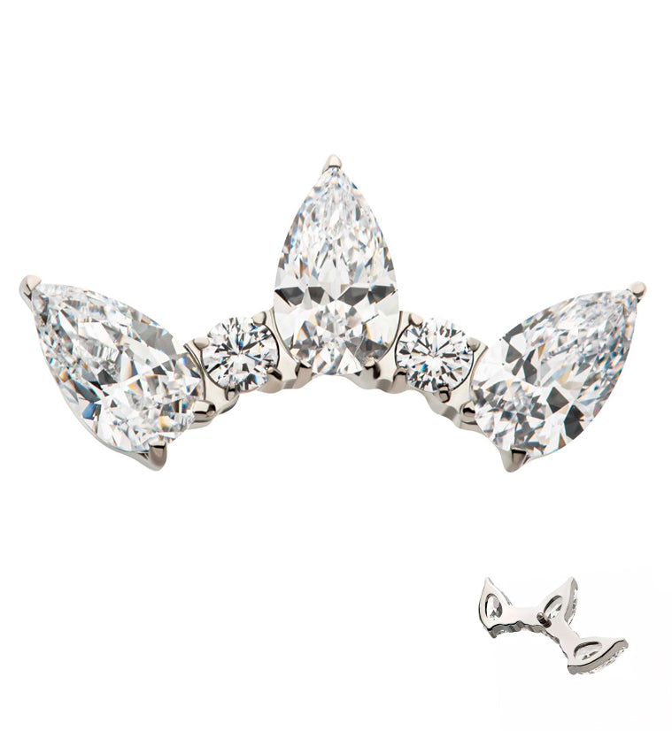 Diadem CZ Internally Threaded Titanium Top