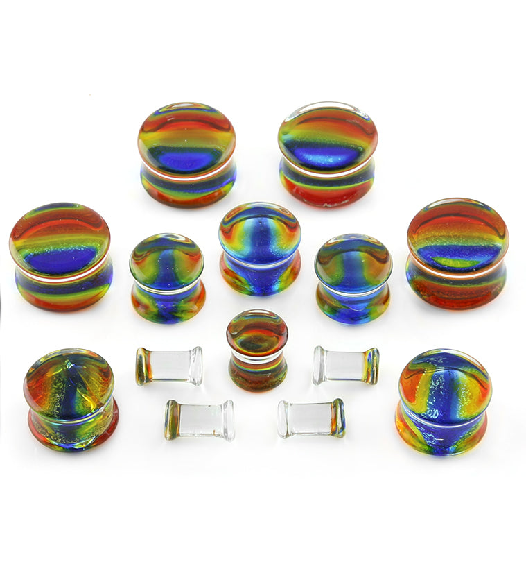 Dichroic Colorful Glass Plugs