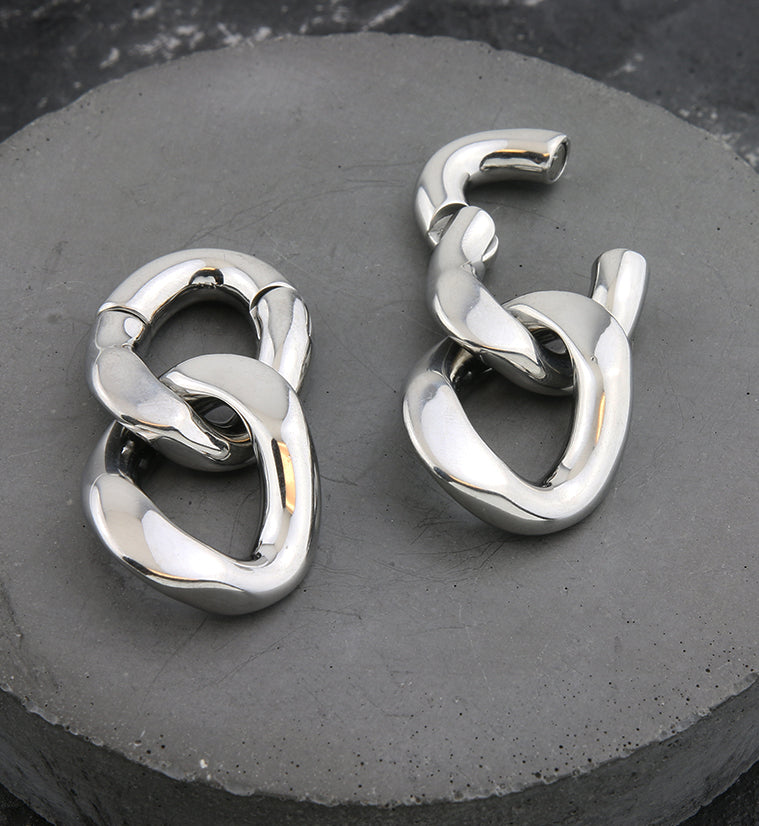 Double Chain Link Hinged Ear Weights