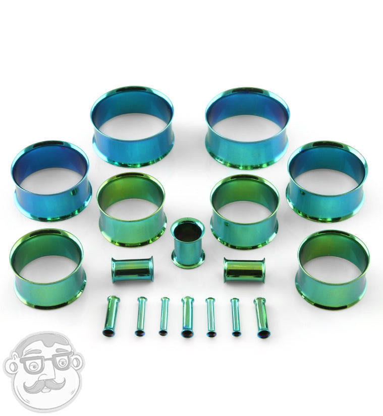 Green Stainless Steel Double Flare Tunnels