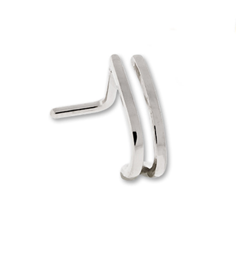 18G Double Line Nose Curve Ring