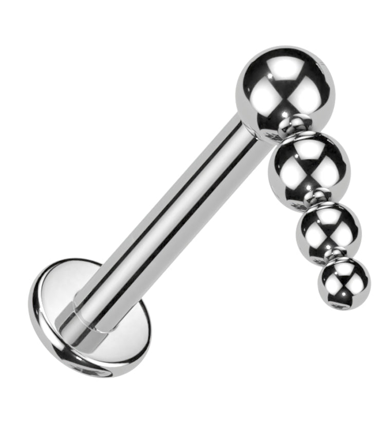 Drop Line Beaded Titanium Internally Threaded Labret