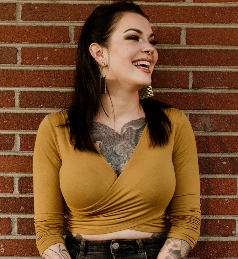 Chequer Titanium Hangers - Earrings