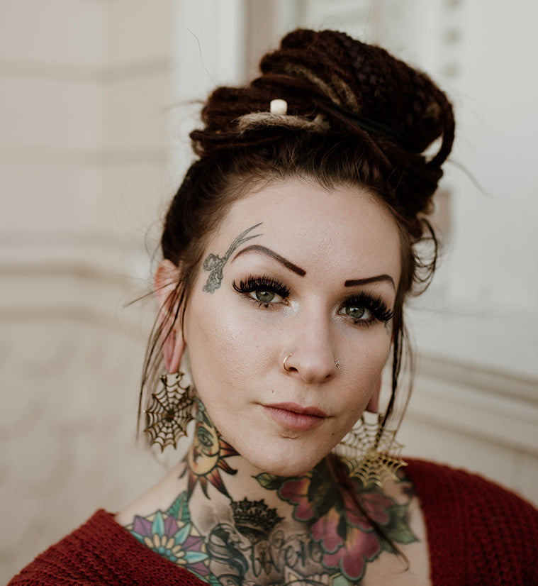 Spiderweb Brass Ear Weights