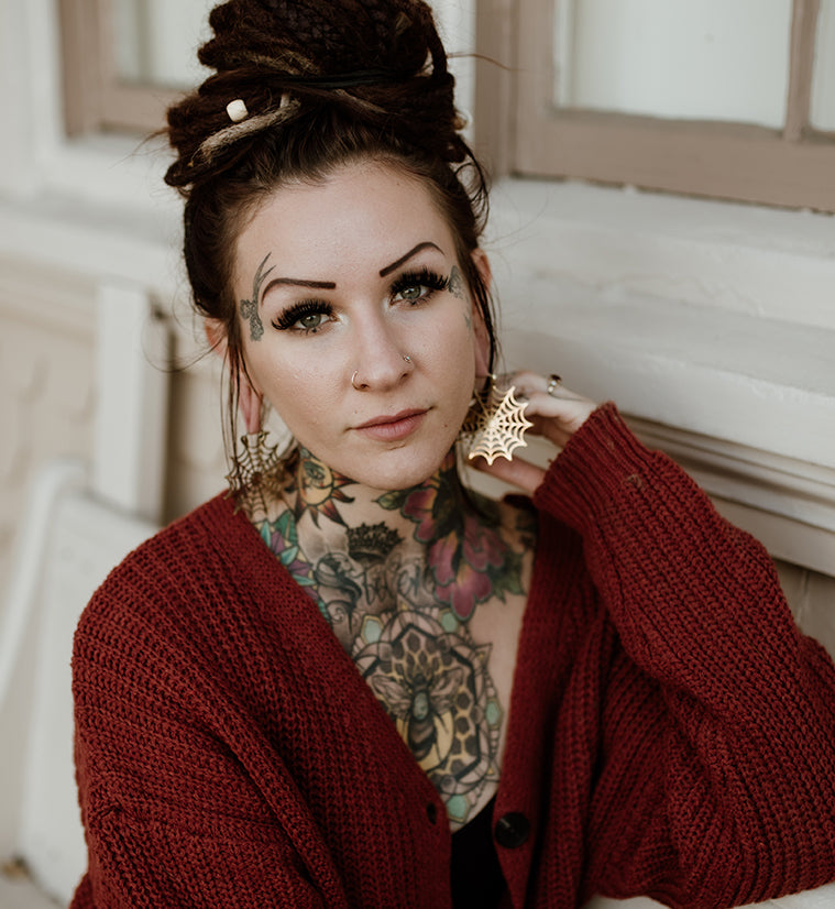 Spiderweb Brass Ear Weights