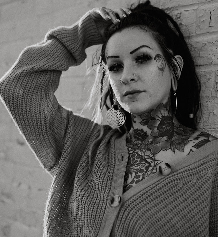 Flower of Life Brass Ear Weights