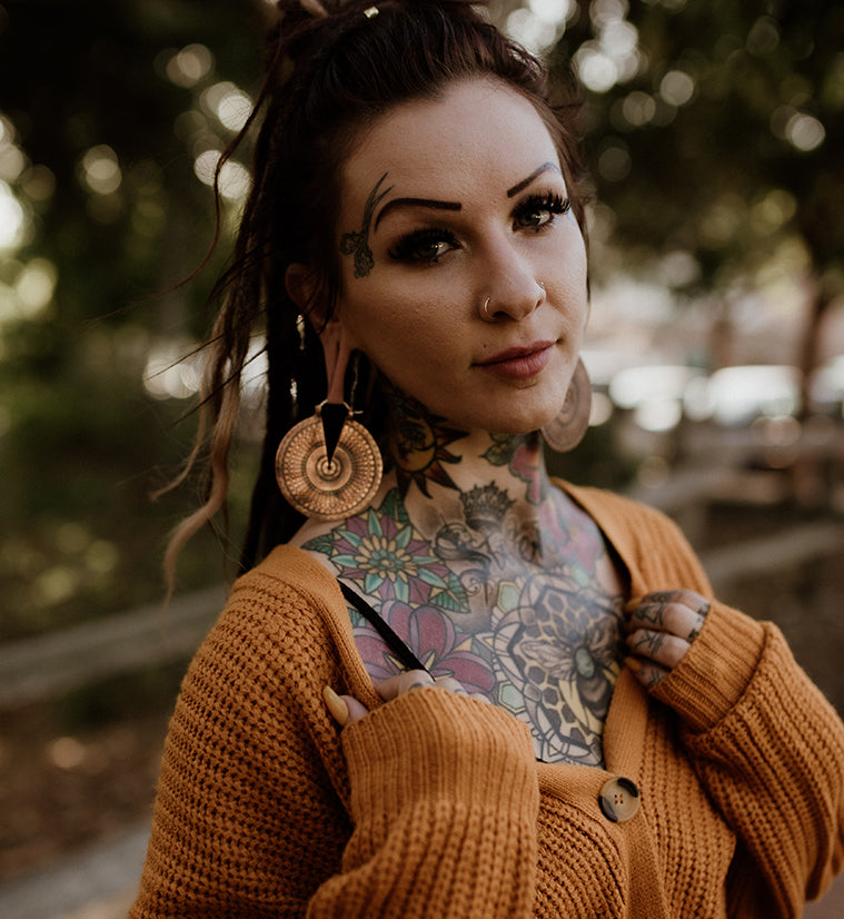 Baroque Copper Ear Weights