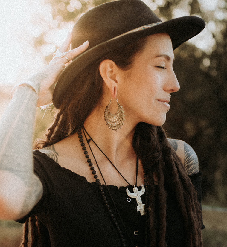 18G Garnish White Brass Hangers - Earrings