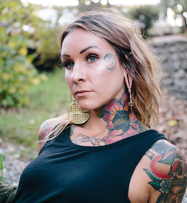 Acute Brass Earrings - Weights