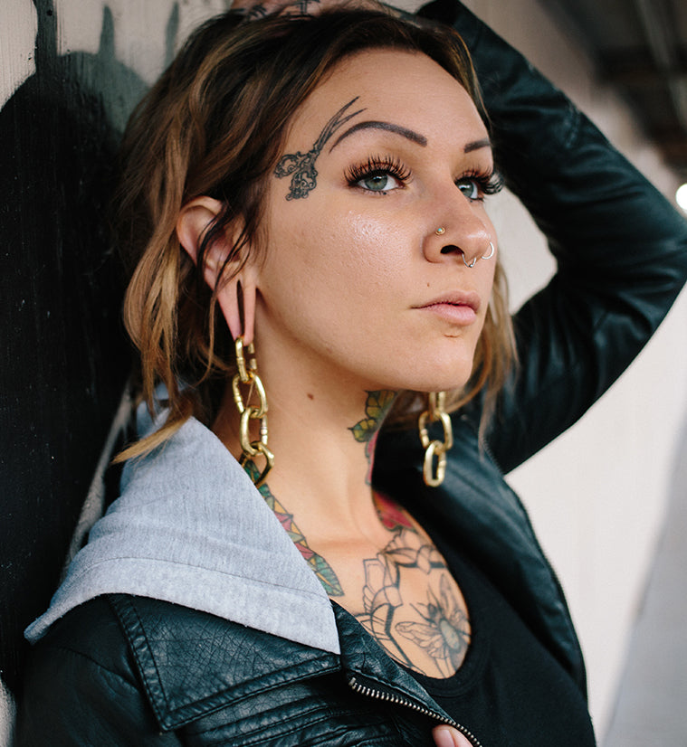 OG Chain Link Brass Ear Weights