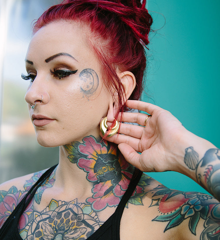 Keyhole Brass Ear Weights