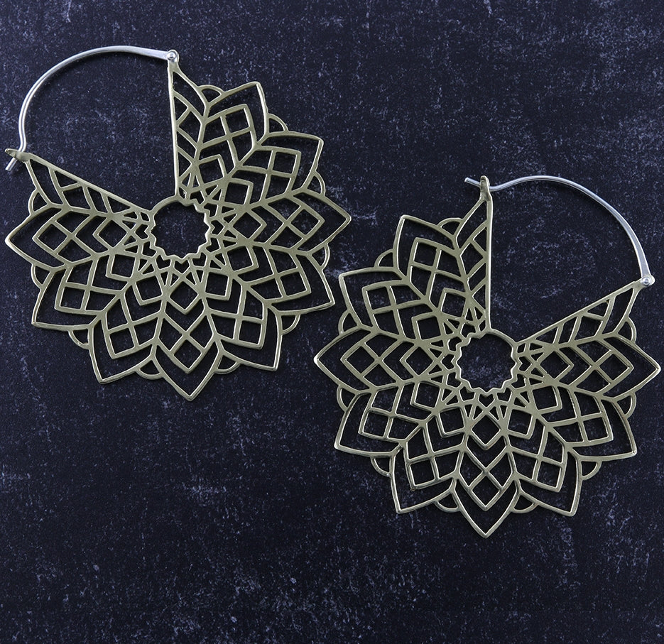 Petal Brass Earrings / Weights