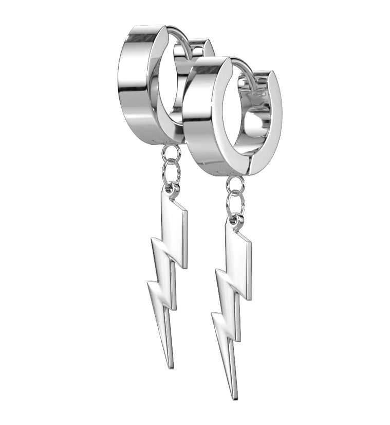 Electric Stainless Steel Huggie Earrings