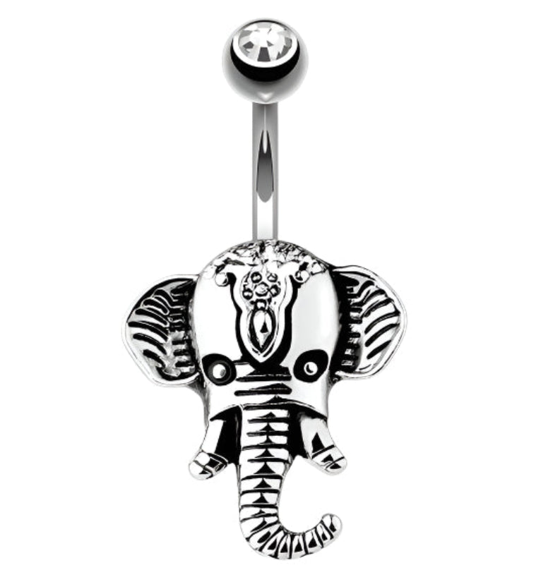 14G Elephant Stainless Steel Belly Button Ring