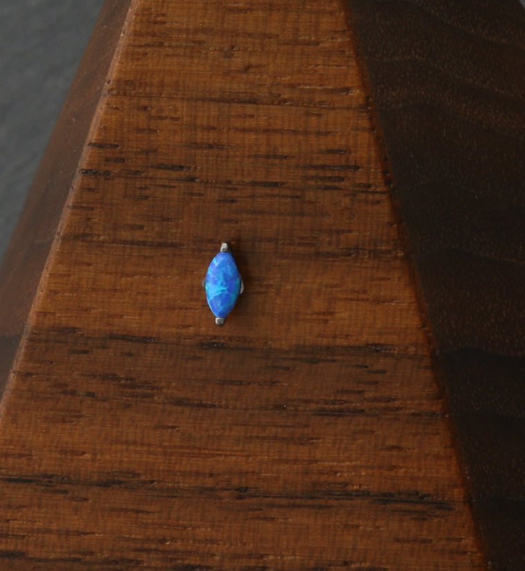 Empress Blue Opalite Threadless Titanium Top