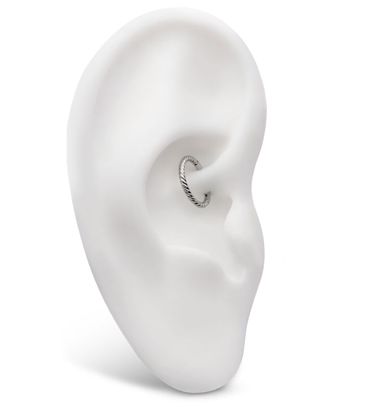 Entwine Stainless Steel Hinged Segment Ring