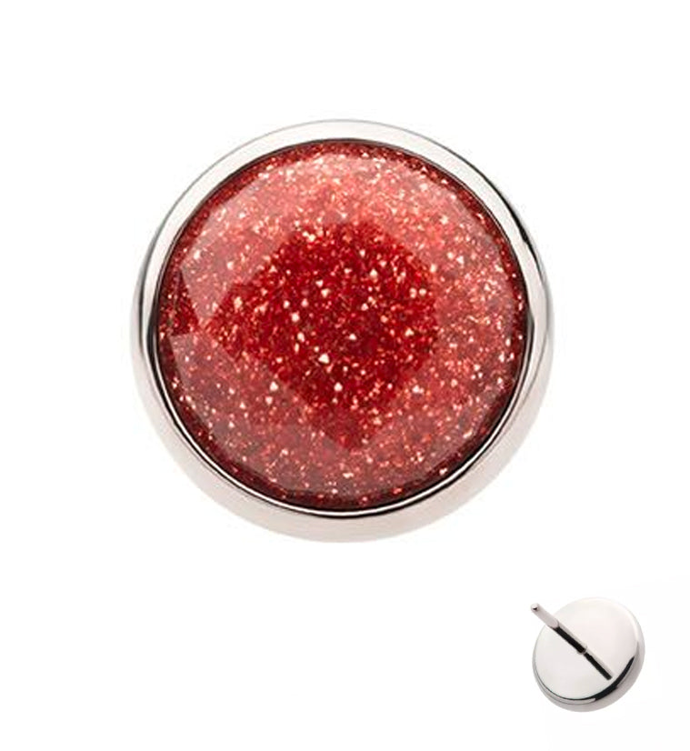 Faceted Gold Sandstone Titanium Threadless Top