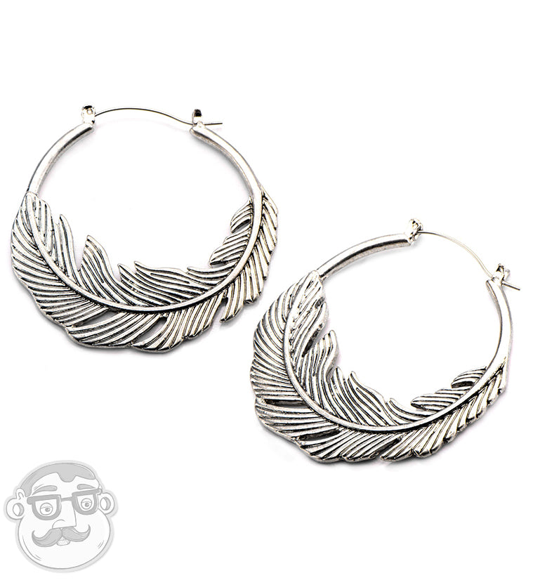 Feather Plug Hoops
