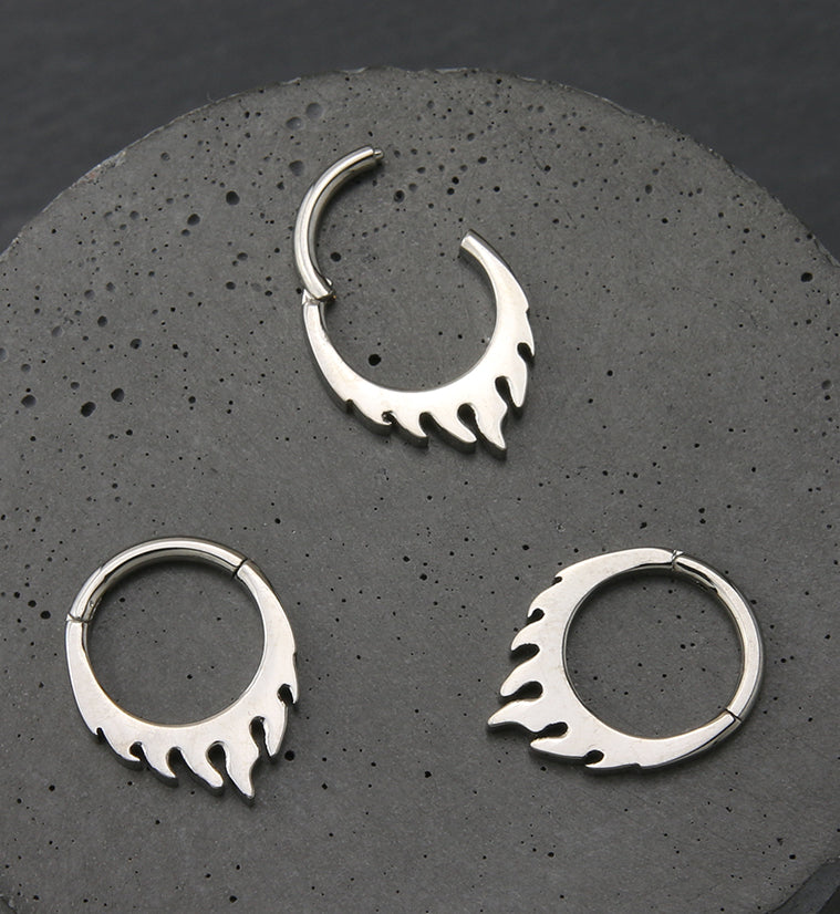 Flame Titanium Hinged Segment Ring