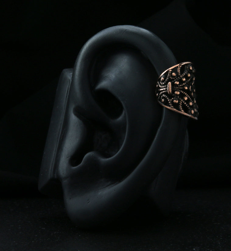 Floral Gild Copper Ear Cuff