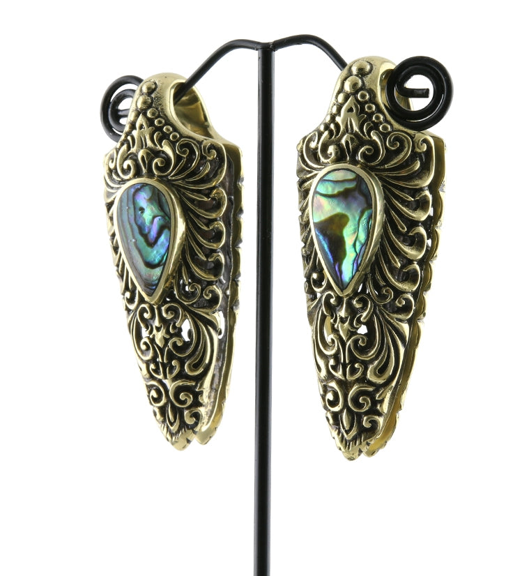 Florid Abalone Brass Ear Weights