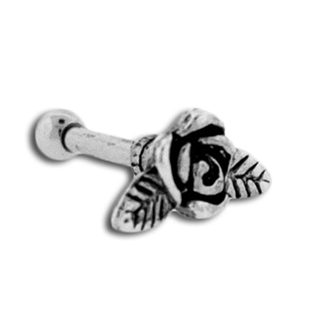 Floral Rose Tragus / Cartilage Barbell