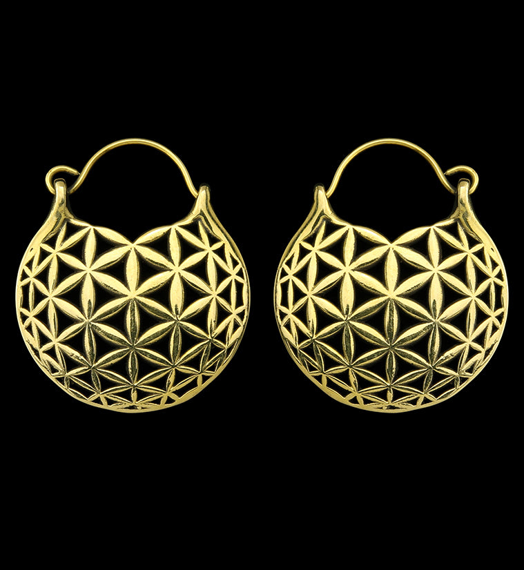 Flower of Life Brass Hangers / Earrings