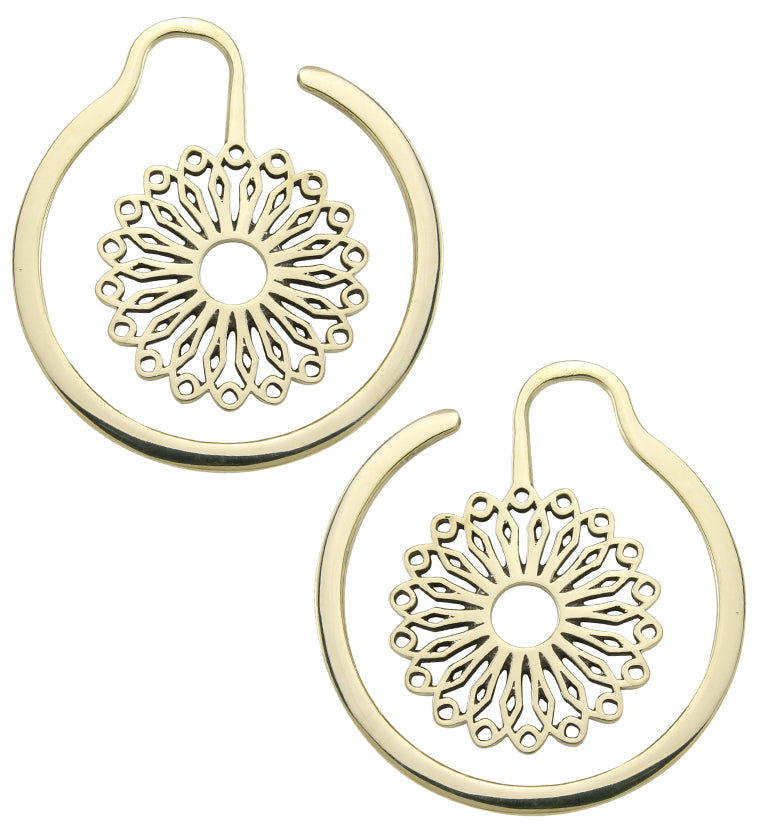 Flower Point Brass Ear Weights