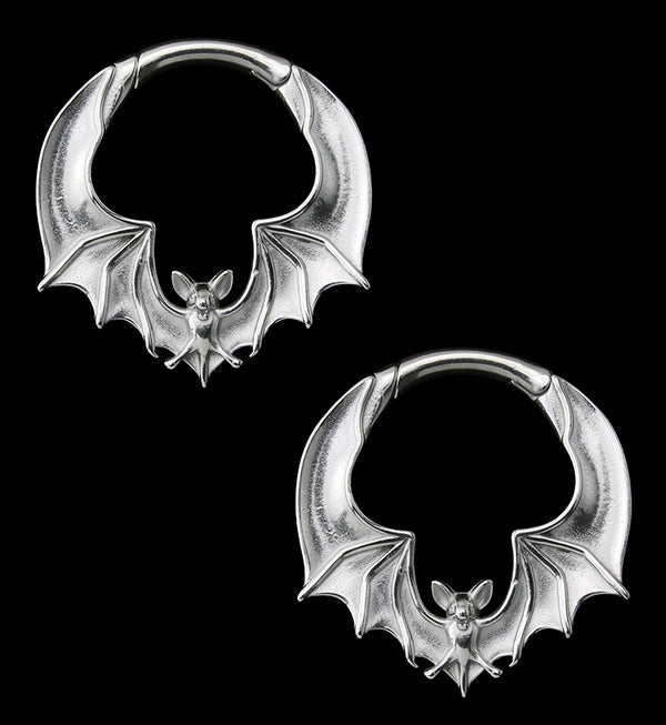 Flying Bat Stainless Steel Hinged Ear Weights