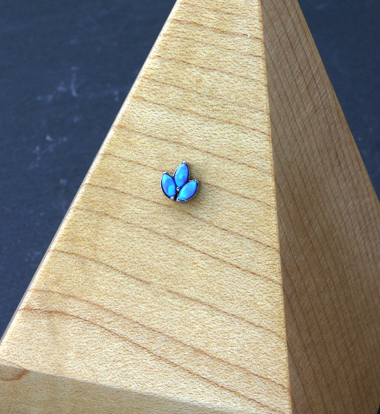 Frond Blue Opalite Threadless Titanium Top