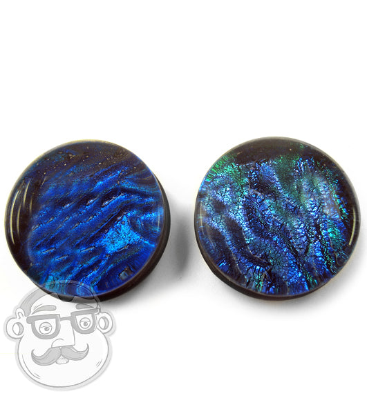 Blue Glass Ear Gauges