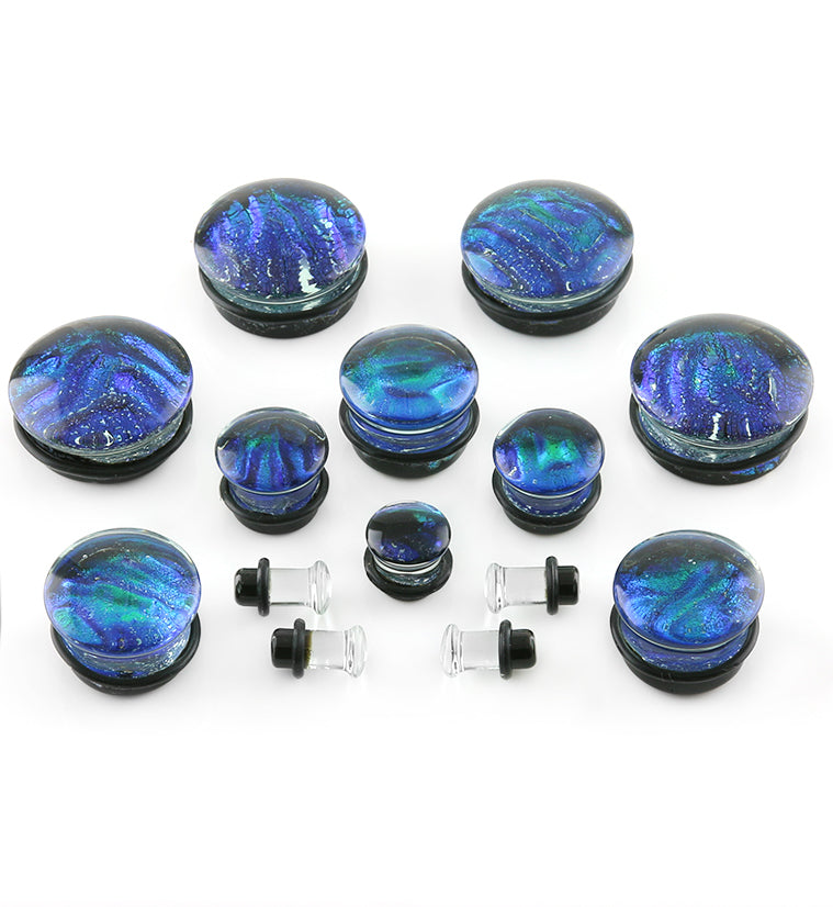 Blue & Green Glass Plugs