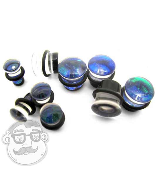 Blue & Green Glass Plugs