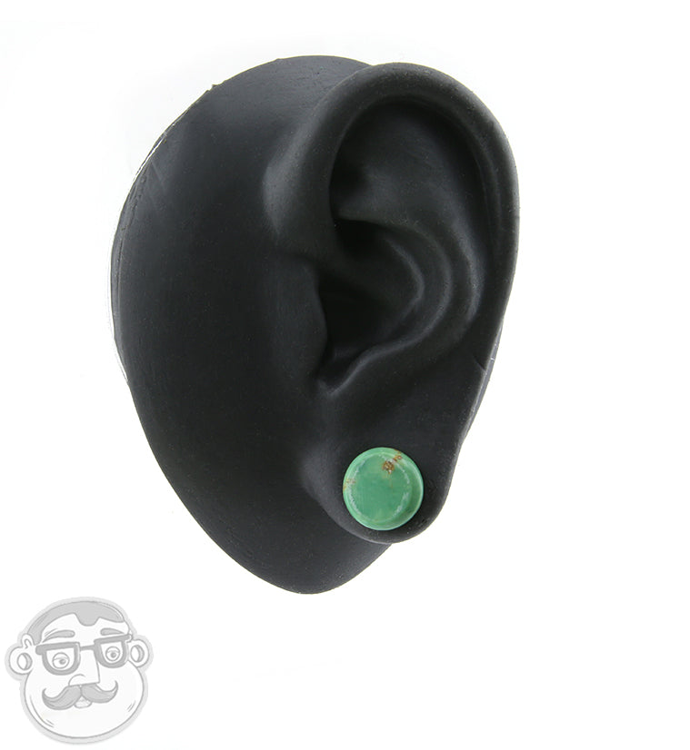 Genuine Green Turquoise Stone Plugs