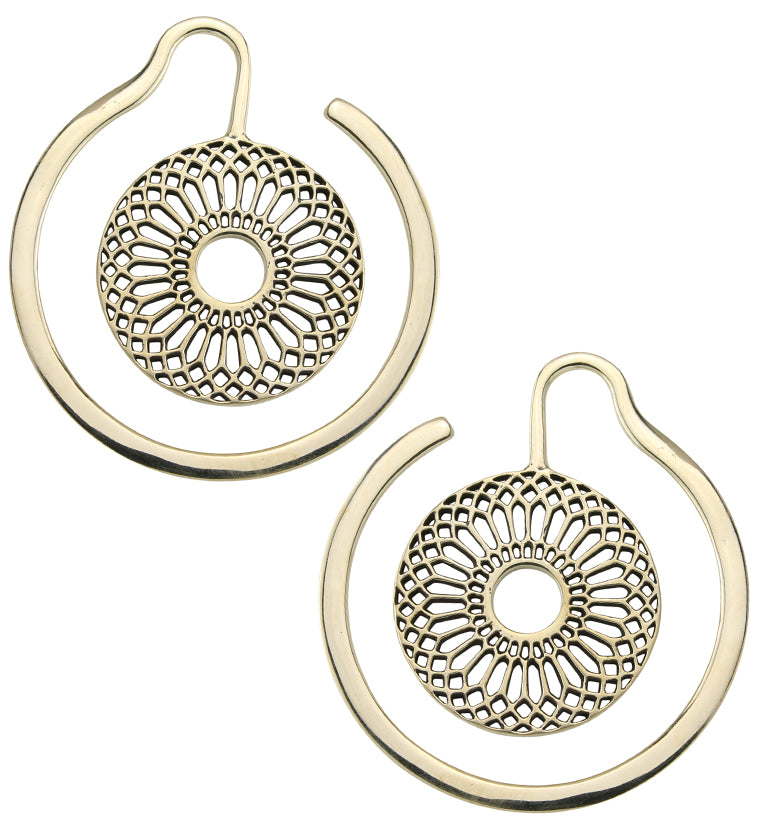 Geo Flower Brass Ear Weights