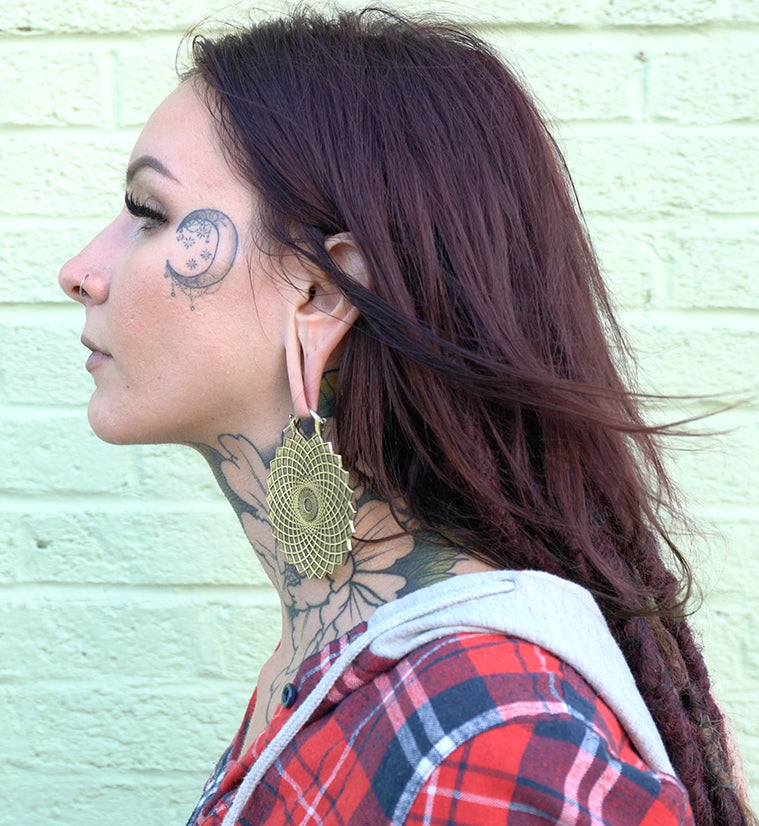 Geometric Brass Earrings / Weights