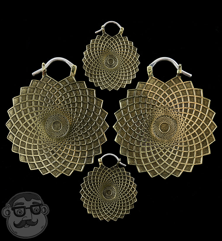 Geometric Brass Earrings / Weights