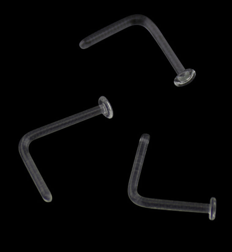 Clear L Bend Nose Ring
