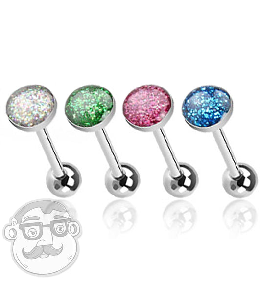 Glitter Dome Tongue Ring