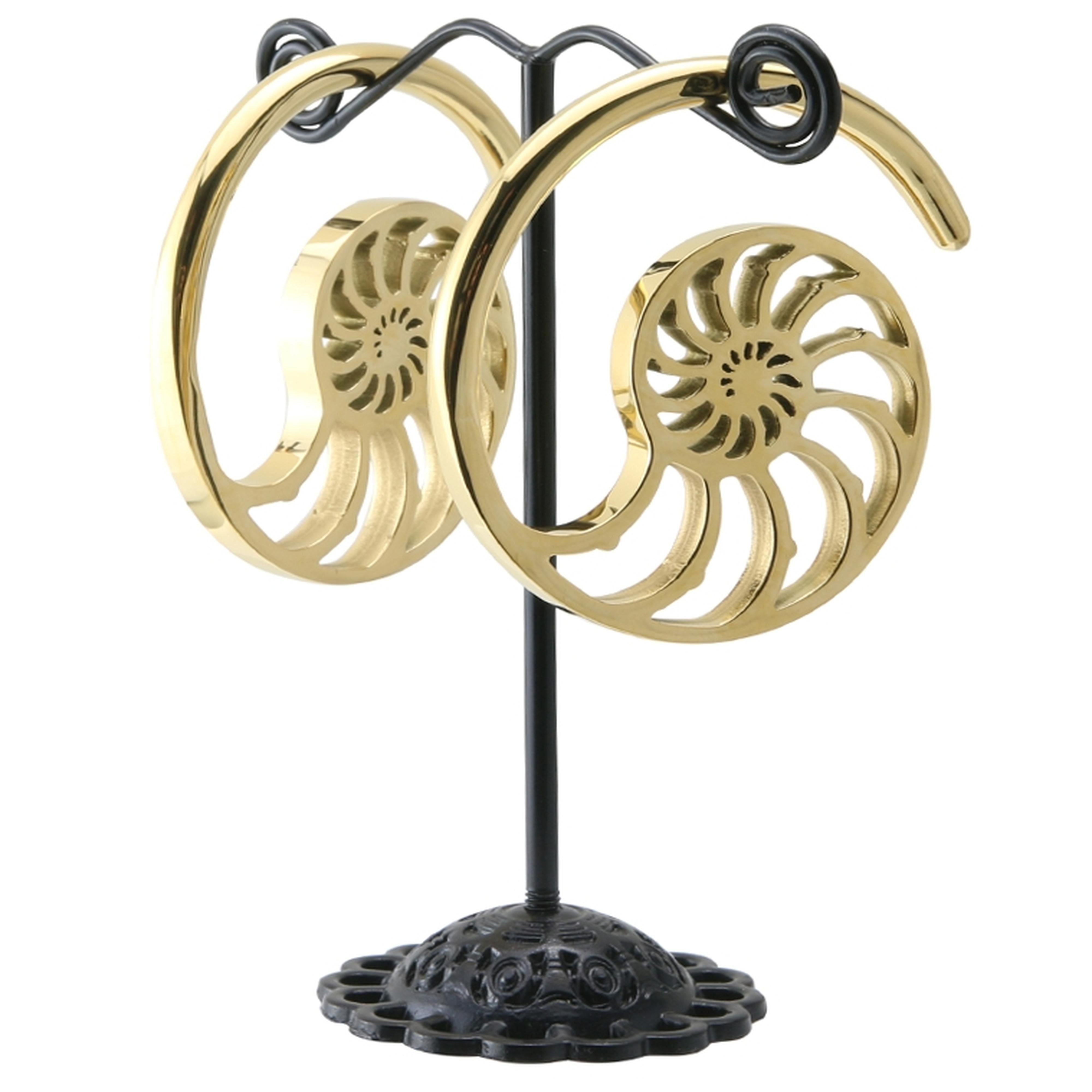 Gold PVD Ammonite Ear Weights